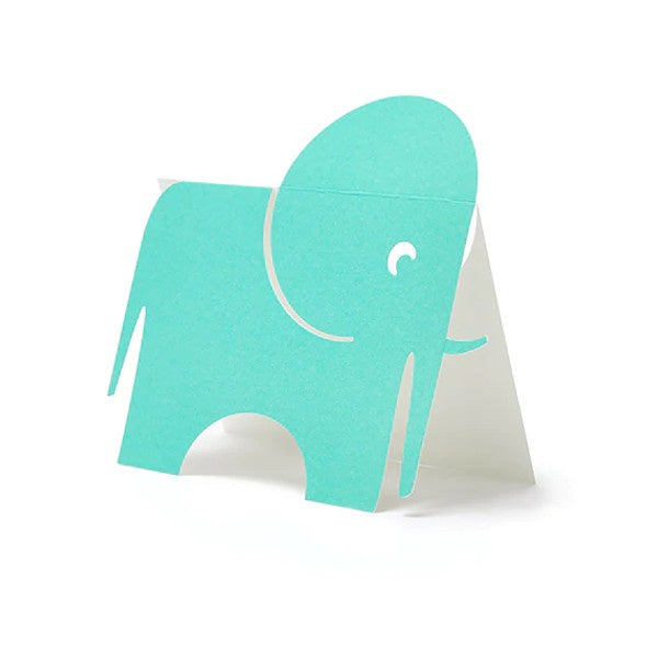 Blue Elephant Die Cut Card