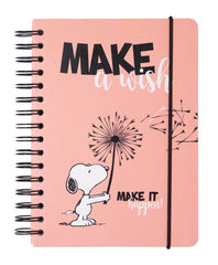 Snoopy A5 Make A Wish Hard Cover Notebook