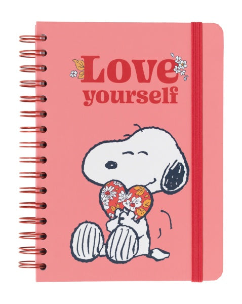 Snoopy A5 Love Yourself Hard Cover Notebook