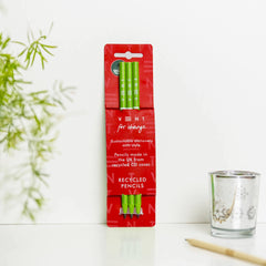 Christmas Pack of 3 Green Pencils