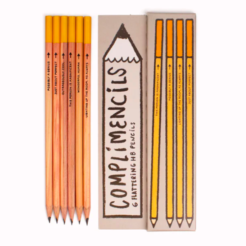 Complimencils Flattering  HB Pencils Pack of 6
