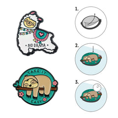 Cutie Set of 2 Metal Stickers - Take It Easy