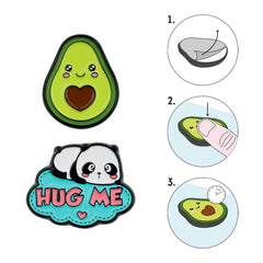 Cutie Set of 2 Metal stickers - Hug Me