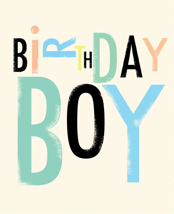 Birthday Boy Typography Card