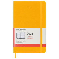 Moleskine 2023 Daily Planner Large Hardcover Orange Yellow