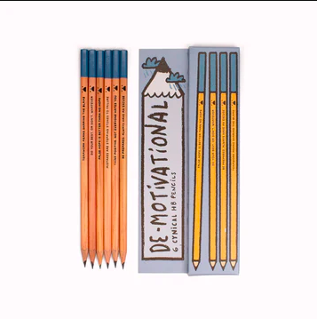 De-Motivational Cynical HB Pencils Pack of 6