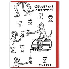 Monkey Celebrate Christmas Christmas Card