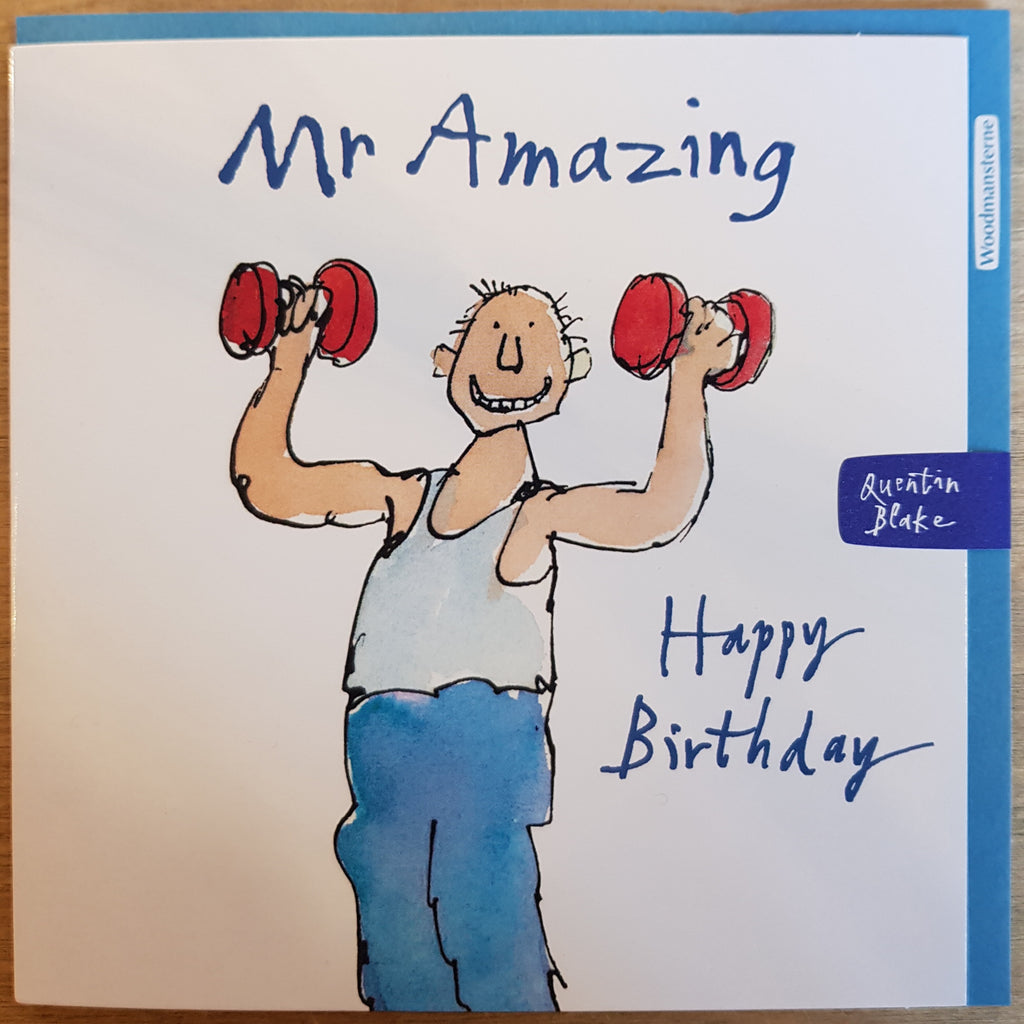 Mr Amazing Quentin Blake Birthday Card