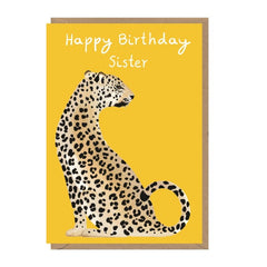 Happy Birthday Sister Cheetah Card