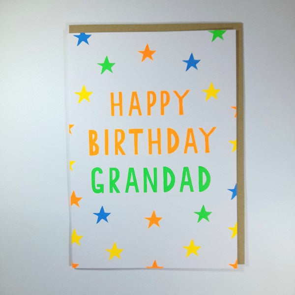 Happy Birthday Grandad Stars Card