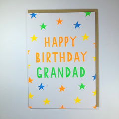 Happy Birthday Grandad Stars Card