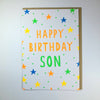 Happy Birthday Son Stars and Dots Card