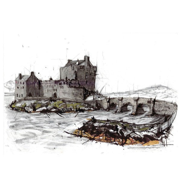 Eileen Donan Castle Illustration Card