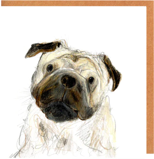 'Edwin' Pug Card