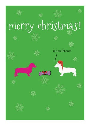 Christmas Card - Frankie Dog Iphone