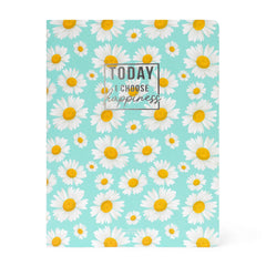 Floral I Choose Happiness Softcover Large Lined Notebook