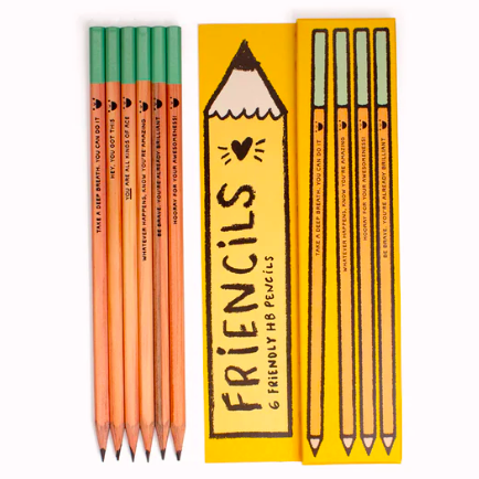 Friencils Friendly HB Pencils Pack of 6
