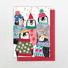 Christmas Penguin Gang Card