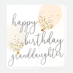 Happy Birthday Granddaughter Balloon Card