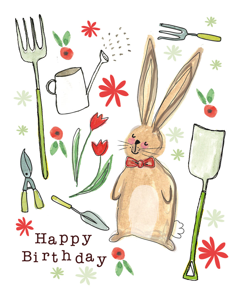 Birthday Wishes Hare Seed Card