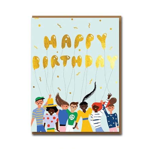 Tomodachi Balloons Birthday Card