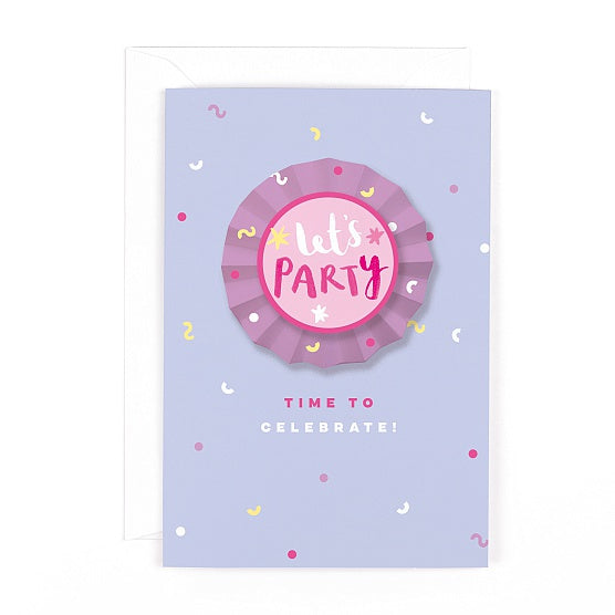 Let's Party Rosette Card