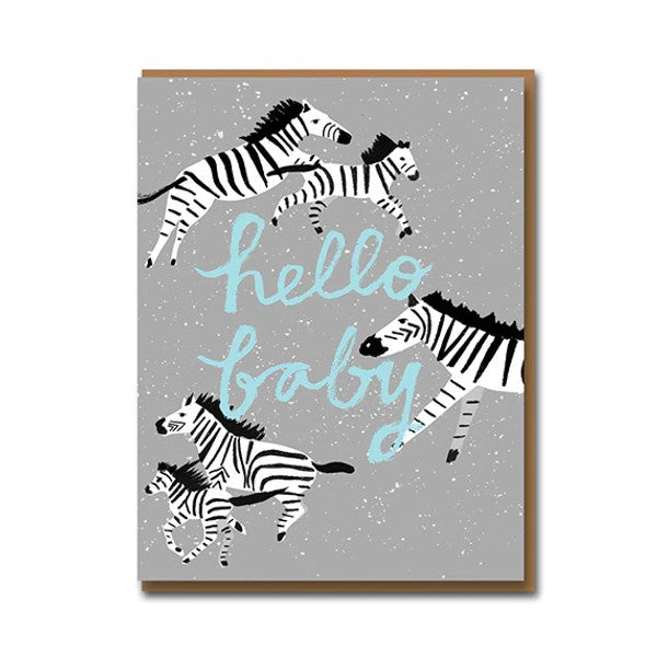 Zebra Hello Baby Card