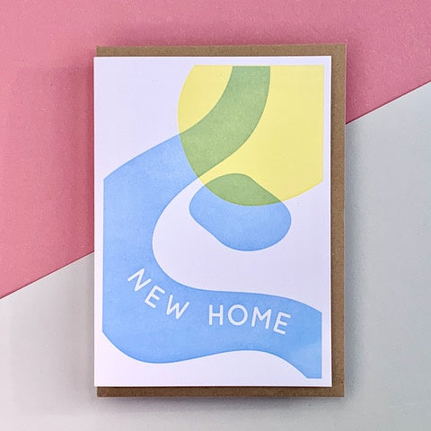 New Home Blue Wave Card