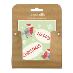 Christmas Robins Pack of 5 Cards
