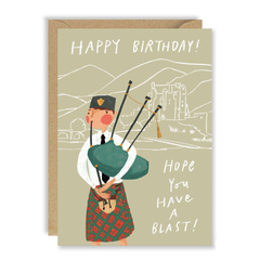 Happy Birthday Hope You Have A Blast Bagpipes Card