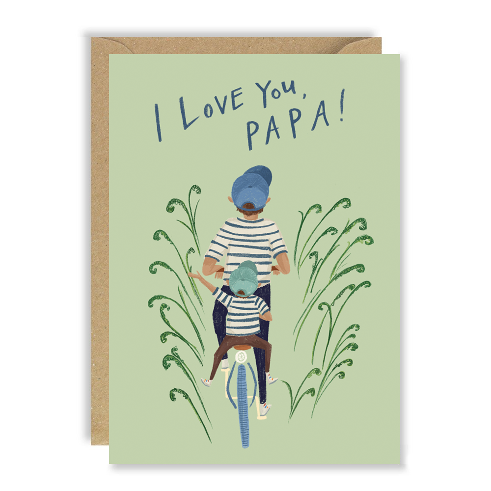 I Love You Papa Bike Father’s Day Card