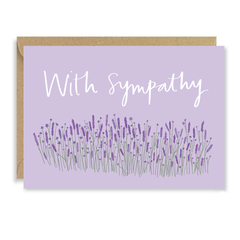 With Sympathy Lavender Card
