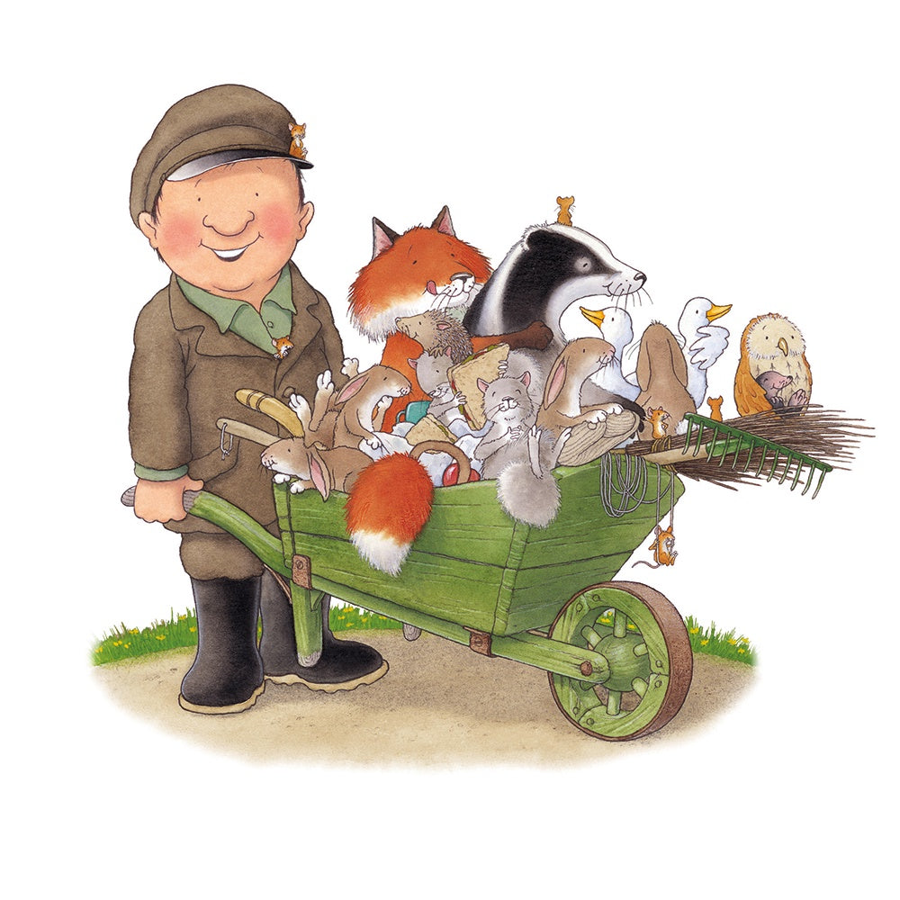 Percy the Park Keeper Wheelbarrow Card