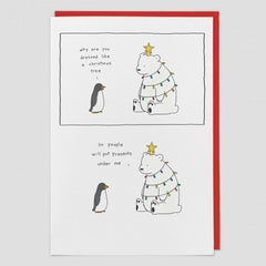 Polar bear Xmas Christmas Card