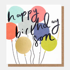 Happy Birthday Son Balloon Card