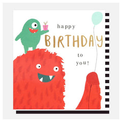 Happy Birthday To You Little Monsters Card