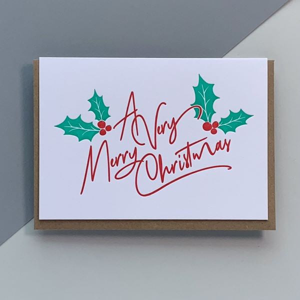 A Very Merry Christmas Letterpress Card