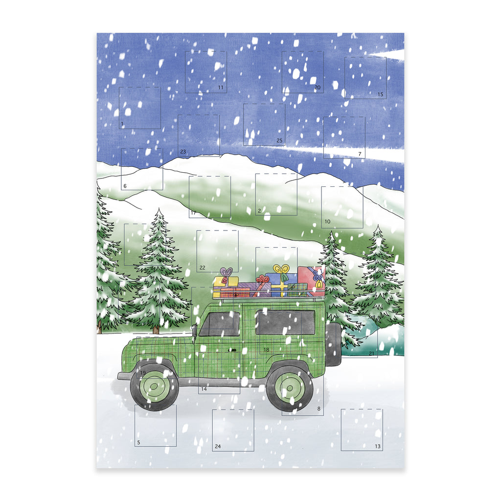 Tartan Land Rover Advent Calendar Paper Tiger