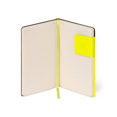 Medium Lined Neon Yellow Notebook