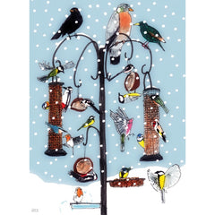Christmas Bird Feeder Charity Card Pack