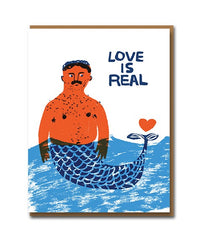 Love is Real Merman Card