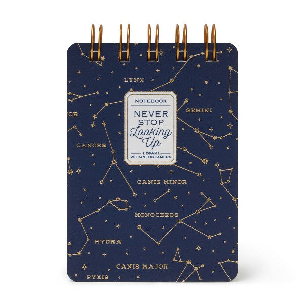 Never Stop Looking Up Small Spiral Top Notebook