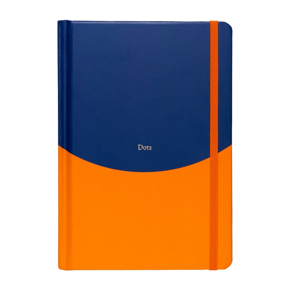 Navy & Orange Contrast Dotted Notebook - Paper Tiger