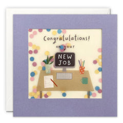 Congratulations New Job Desk Shakies Card