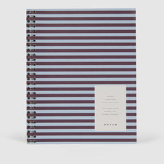 Nela Large Bordeaux and Blue Spiral Notebook by Notem