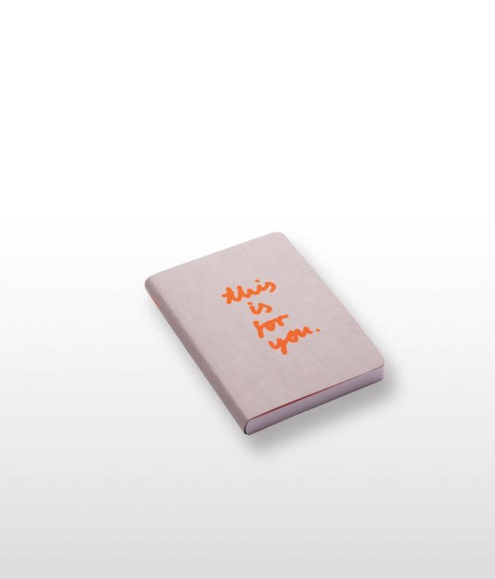 This Is For You Small Orange Neon Notebook