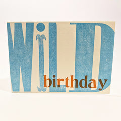 Wild Birthday Letterpress Birthday Card