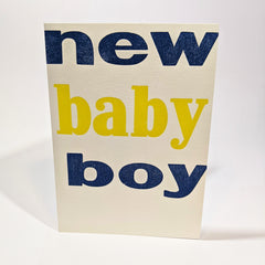New Baby Boy Letterpress Card