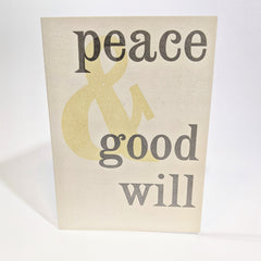 Peace & Goodwill Letterpress Christmas Card