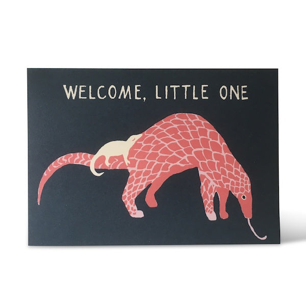 Welcome Little One Pangolin Card